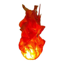 Bola de fuego flotante iluminada para Halloween, accesorio para cosplay (sin batería).