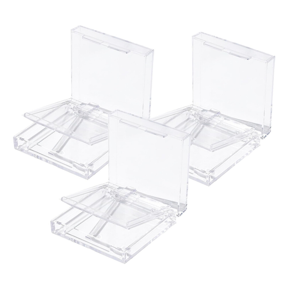 3Pcs Double Layer Acrylic Press On Nail Storage Box with Transparent Lid for Nail Tips Display