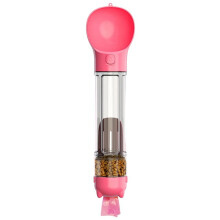 Pet Outdoor Portable Multifunctional Outing Water Bottle, Drinker with Waterer Food Cup Water Capacity + Toilet Bag Box + Dog Food Box