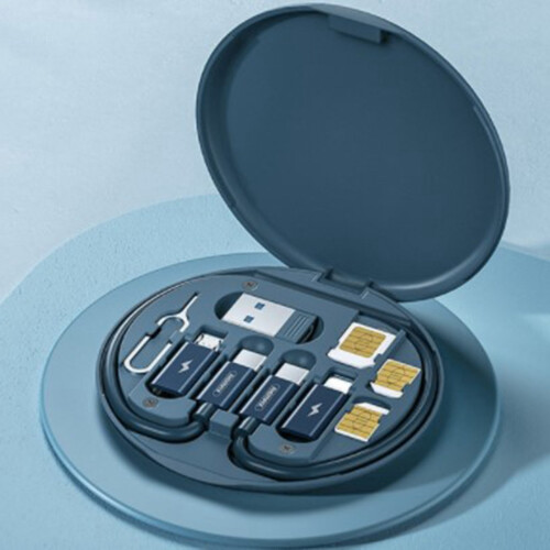 for 60W Multi-Function Fast Charging Data Cable Storage Box Multi-Interface with Retrieval Card Needle 1