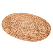 Rattan Woven Placemats Oval Round Table Mats Non Heat Place Mat Natural Placemat 30X40cm