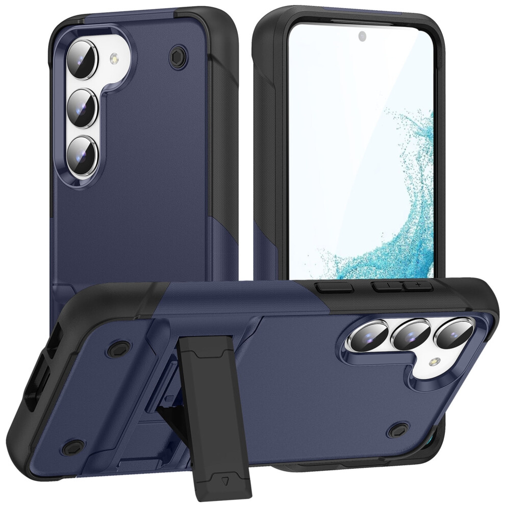 Compatible With Samsung Galaxy S21 Case, Military Grade Shockproof Drop Protection Heavy Duty Rugged Hybrid Phone Cover - Navyblue 9164030834842