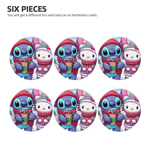 Αρωματικά χώρου αυτοκινήτου Stitch6pcs με άρωμα λεβάντας, αρωματικό αυτοκινήτου για 1