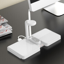 Jacenvly 4-i-1 trådløs opladningsstation 10W, kompatibel med iOS/Android, udsalg af juledekorationer
