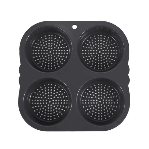 Molde para pan de hamburguesa de silicona resistente al calor.
