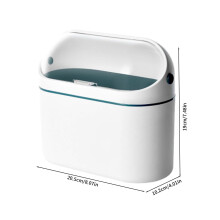 Mini poubelle RXIRUCGD avec couvercle, petite poubelle de bureau ou de comptoir, panier à déchets amovible pour salle de bain, blanche