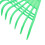 Eease Small Plastic Garden Rake for Yard and Lawn 2