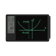Tarmeek 10inch LCD Writing Tablet with Calendar, Temp & Humidity, Alarm Clock - Compatible with Office/Home Use