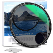 77 mm polarisasjonsfilter, CPL-filter med 30 lag flerlags polarisasjonsfilm, reduserer gjenskinn/forsterker