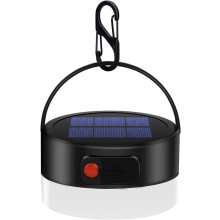 Lanternă solară LINLIN, reîncărcabilă, cu LED, lampă de camping, 4 moduri, portabilă, impermeabilă, excelentă pentru exterior, călătorii,