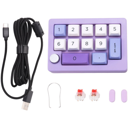 13 Key Macro Programmable Hot Swappable Mechanical Switch 7 Color RGB Light Gaming Mini Keyboard Numeric Keypad