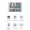 Relógio eletrônico Ikohbadg colorido com display LED de 8 polegadas, alarme duplo, indicador de temperatura e umidade - Relógio digital de tela 4