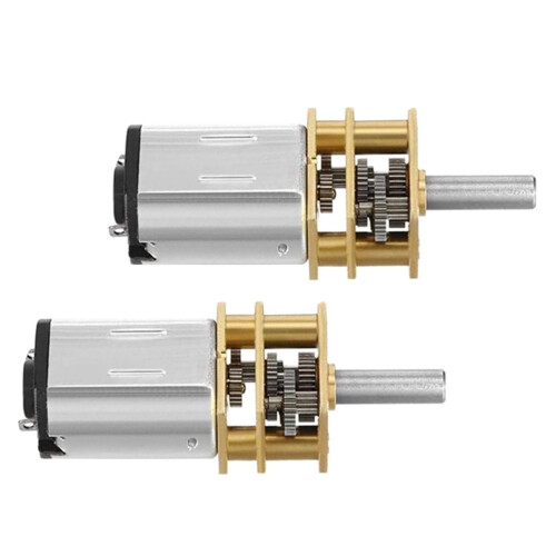 Ease2pcs Μικροκινητήρα μείωσης ταχυτήτων Πλήρως μεταλλικά κιβώτια ταχυτήτων 2