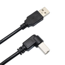 Cabo USB 2.0 angular de 3 metros (10 pés) para impressora multifuncional jato de tinta Canon PIXMA MG2520, preto.