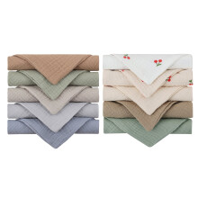 10 stk. baby bomuld firkantet håndklæde spædbarn hånd ansigt vaskeklud lommetørklæde muslin klud fodringshagesmæk bøvs klud spyt håndklæde