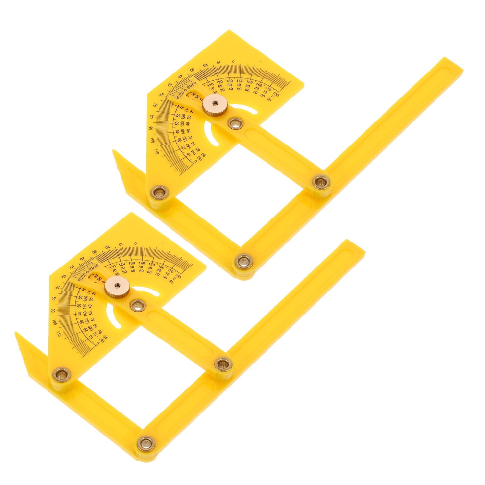 2 Pcs Professional Protractor Angle Finder Ruler Woodworking Measurement Tool 9164030142220