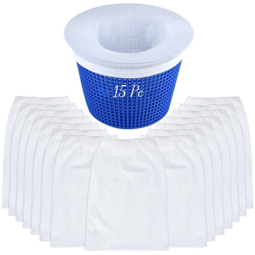 Κάλτσες Pool Skimmer AUHomi15Pack, Μικροτσάντα φίλτρου για καλάθια Skimmer, Δίχτυ λεπτού 2