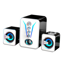 Desktop Laptop Speaker High Sound Quality High Volume Heavy Subwoofer Wired Connection Bluetooth Speaker with Bright Light, Electronics Gadgets
