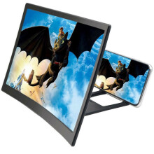 Rzvnmko3D Mobiltelefon képernyőnagyító, 12"-os HD videóerősítő okostelefon-állványhoz