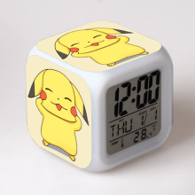 Sveglia a LED con motivo Pokémon - Orologio digitale da scrivania luminoso, compatibile con HTNL#284 - Regalo colorato per bambini e adulti