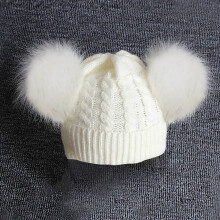 Berretto per neonati maschietti, berretto invernale per neonate con pompon, berretto caldo foderato in maglia per bambini e bambine.