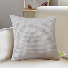 WNEXOPE Sierkussen met wafelstructuur, 45 x 45 cm, inclusief binnenkussen, elegant vierkant sierkussen voor op bed, bank of fauteuil