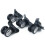4Pcs/Set Replacement Luggage Suitcase Wheels Swivel Universal Wheel Black 5