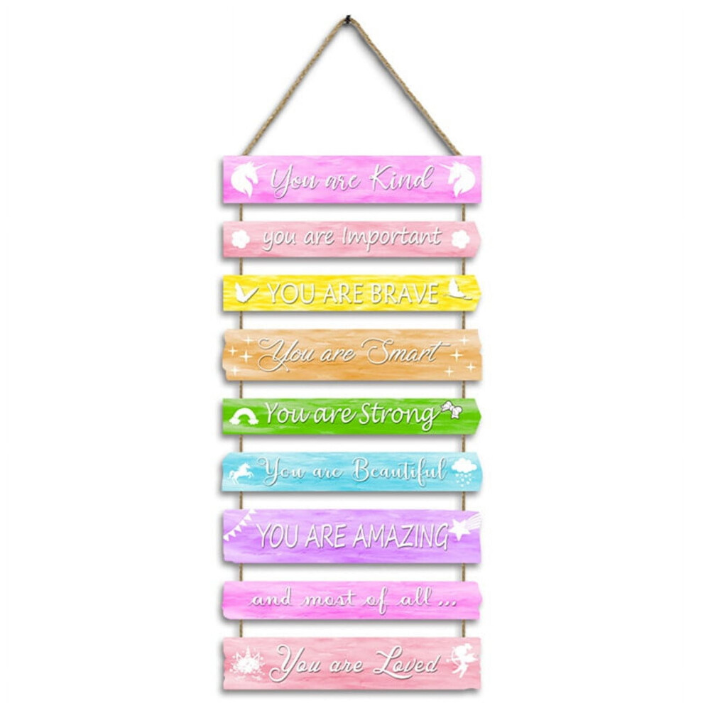 Room Decor Bedroom Inspirational Wall Art for Kids Rainbow Wall Decorations Toddler Room Wood Sign Nursery Decor