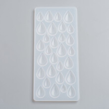 1 phíosa Múnlaí Silicone Múnlaí Réitigh Roisín le haghaidh Roisín UV Roisín Eapocsa Déantús Seodra Deora Bán 175x75x5mm Deora: 13x8mm,