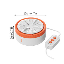 PAVEOS Przenośna pralka zasilana przez USB z 3 trybami pracy, miniaturowa pralka turbo i zmywarka, kompatybilna z urządzeniami do mycia owoców,