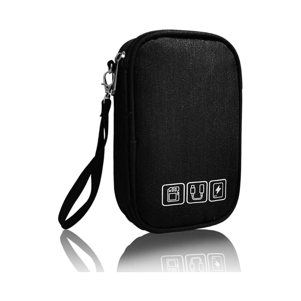Electronic Organizer Bag Cable Organizer Travel Cord Organizer Case Pouch Portable Carrying Case For Charger Hard Drive Earphone Usb Sd Card (Black) Black 9164030283053