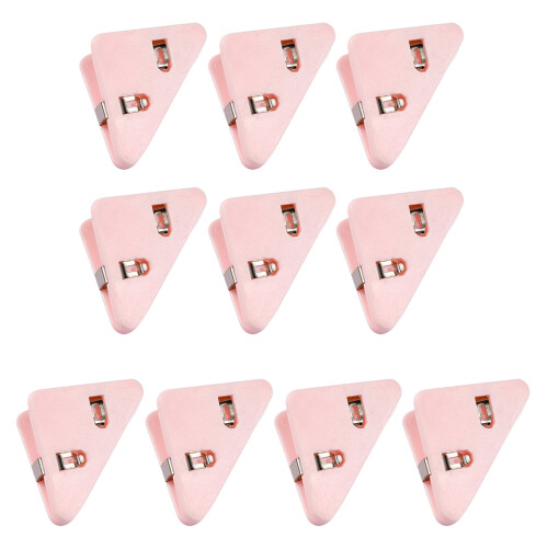 Hesroicy Multifunctional Transparent Triangle Clips - Reusable Desktop Binder Clips for Office