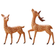 4 ks mini figúrky jeleňov, miniatúrna roztomilá figúrka jeleňa, mikro krajinné záhradné sošky zvierat