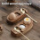 Wooden Egg Cup Holder with Spoon, Solid Wood Breakfast Stand Tray with Condiment Section 3