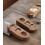 Wooden Egg Cup Holder with Spoon, Solid Wood Breakfast Stand Tray with Condiment Section 2