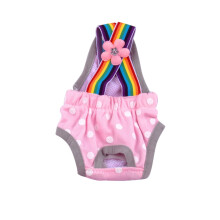 Meidiya Pet Diaper Dog Sanitary Pantie z szelkami, zmywalne, wielokrotnego użytku, higieniczne majtki dla szczeniąt w kropki, pieluszka dla suczek
