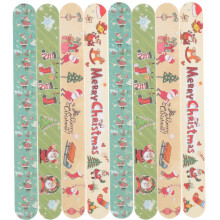 12pcs Christmas Nail Files Set Festive Design for Natural and Acrylic Nails Salon and Home Use