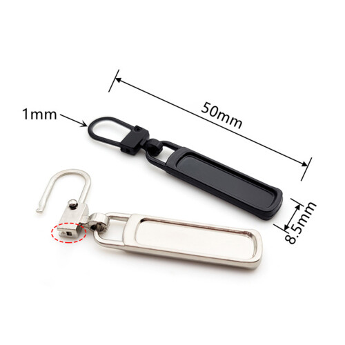 Hesroicy 10Pcs Zipper Puller Detachable Smooth Alloy Replaceable Zipper Head Puller Home Use 2