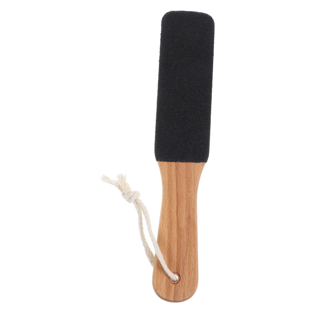 DoubleSided Wooden Foot File Callus Remover with Ergonomic Handle for Smooth Feet