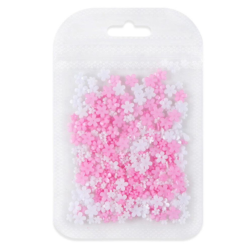 400Pcs 3D Resin Flower Nail Art Decorations with Rhinestones for Nails and DIY Crafts