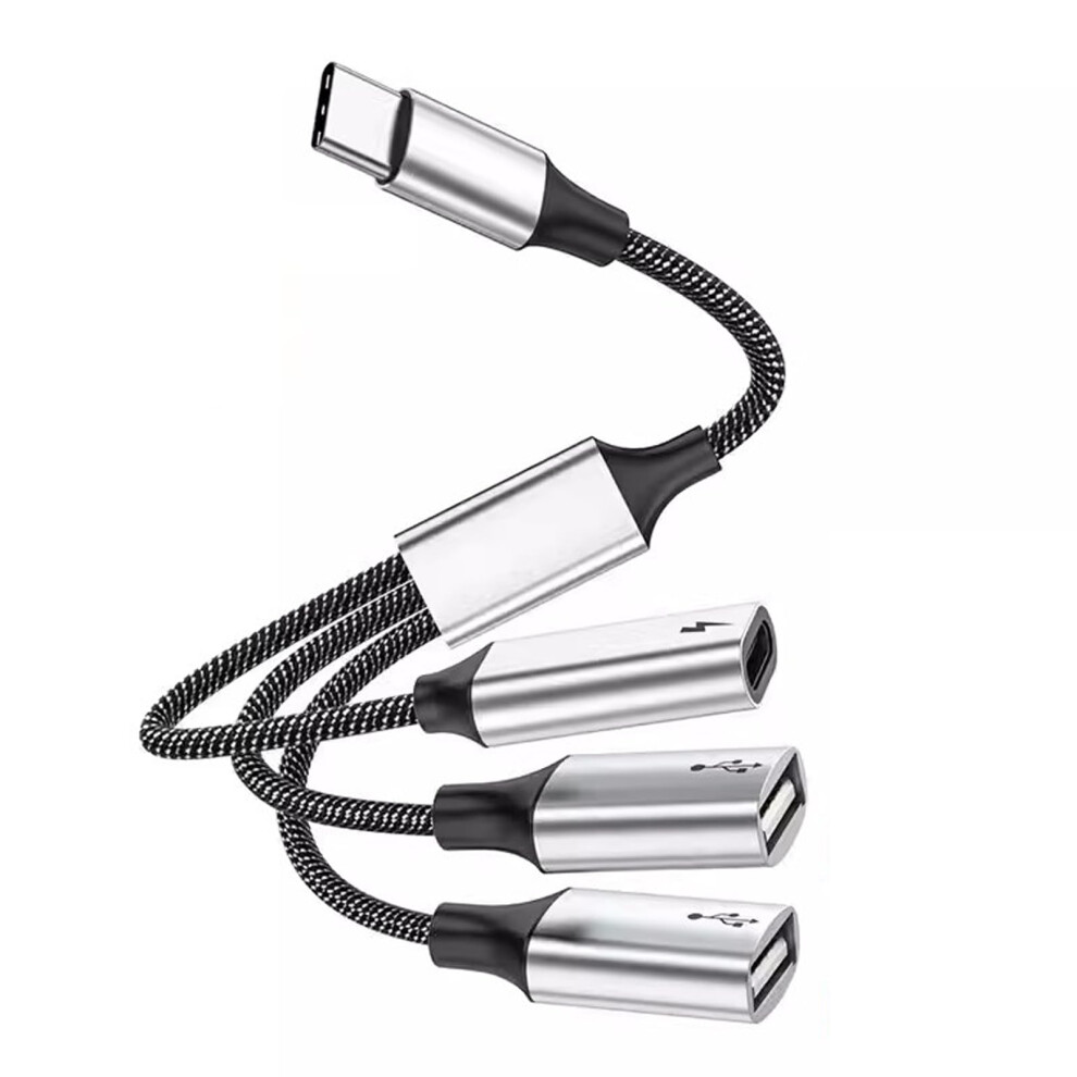 Usb C Hub Splitter With 60W Pd Charging, Speed Data, 3Port Type C Adapter 25Cm Cable 9044945029420