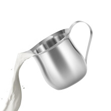 Milk Frothing Jug Stainless Steel Coffee Pitcher with Spout for Cappuccino Latte Kitchen Bar