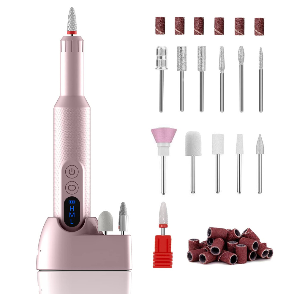 Wireless electric nail exercise, nail drill lice portable professional rechargeable efile nail file machine