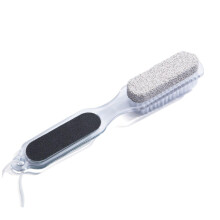 4 in 1 Foot Care Pedicure Tool with Pumice Stone Foot File Callus Remover and Nail Brush