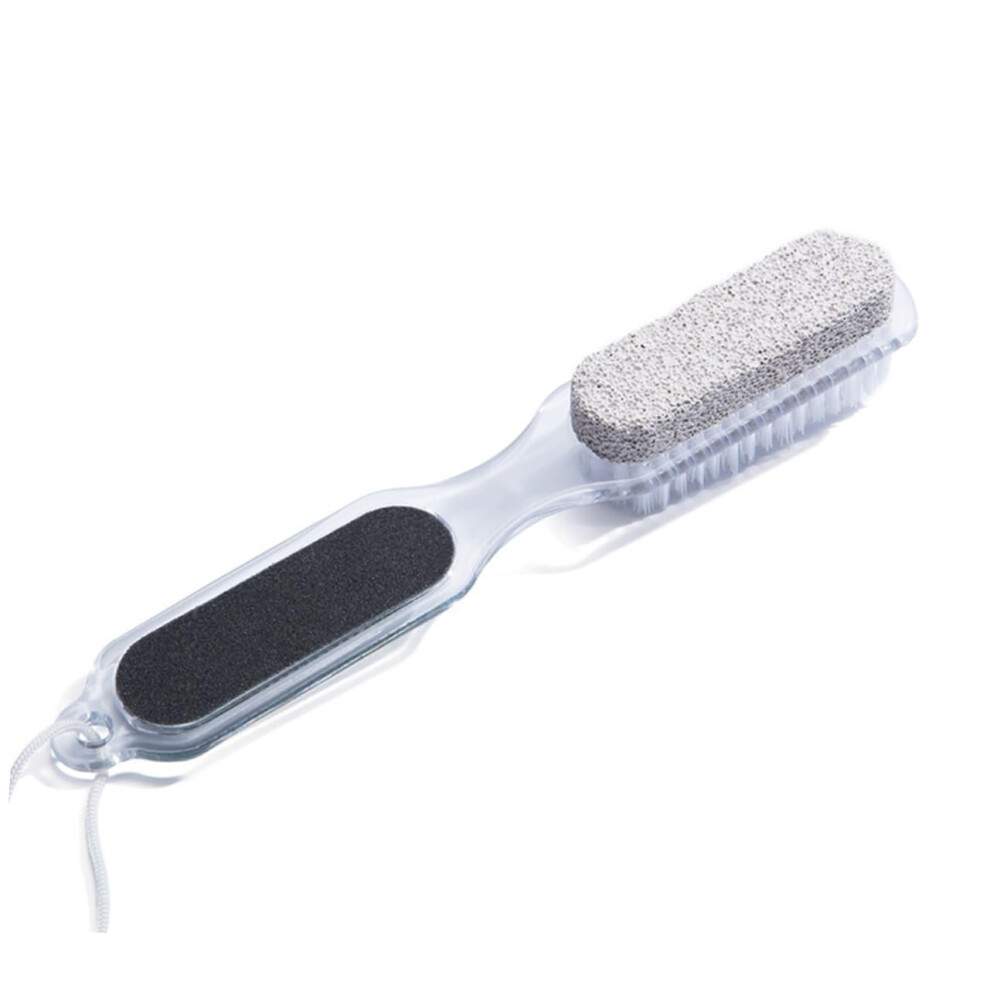 4 in 1 Foot Care Pedicure Tool with Pumice Stone Foot File Callus Remover and Nail Brush