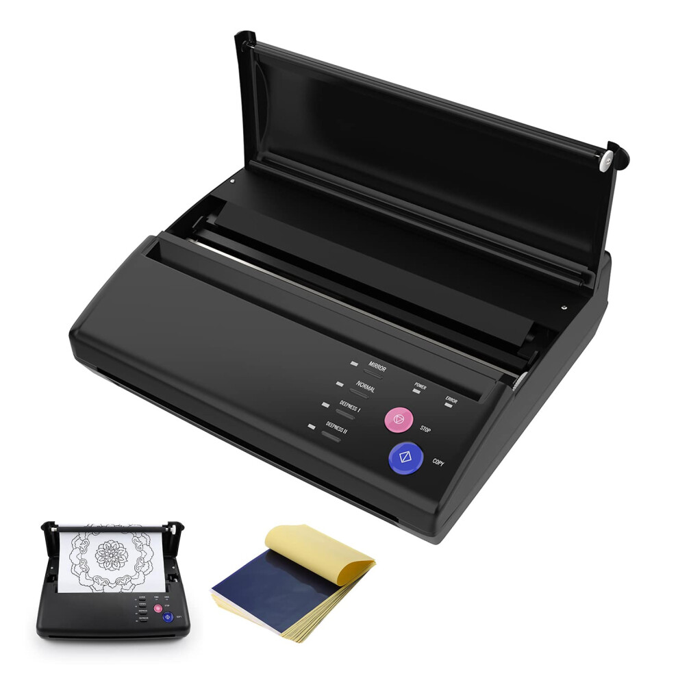 Tattoo Stencil Printer Thermal Copier with 120 Sheets Transfer Paper for Professional Artists
