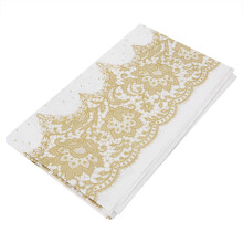 Invitații elegante cu design floral auriu și argintiu, hârtie durabilă de înaltă calitate, material Airlaid 140 * 140 cm, non-toxice și