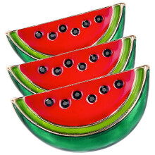 Lot de 3 mini broches pastèque, épingles à revers pour vêtements, broches de dessin animé pour femmes