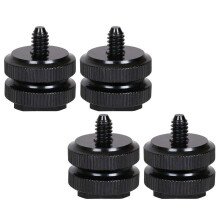 Cameraflitserhouder met 1/4 inch-20 statiefschroefdraadadapter, flitser voor DSLR-rig (set van 4)