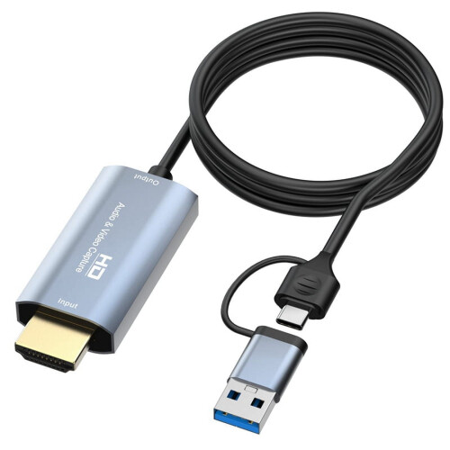 4K - Συμβατό με κάρτα λήψης Type-C+USB Κάρτα λήψης βίντεο 1,8M